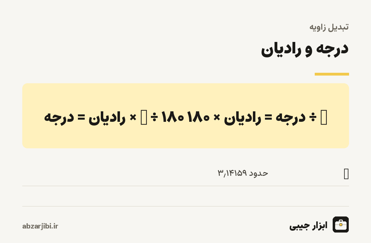 درجه و رادیان