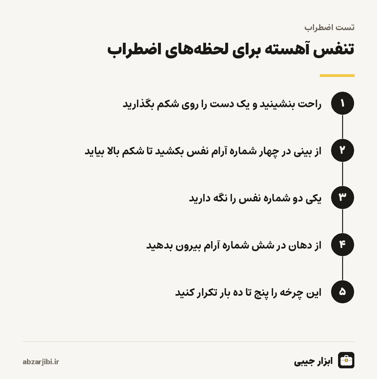 تنفس آهسته برای لحظه‌های اضطراب