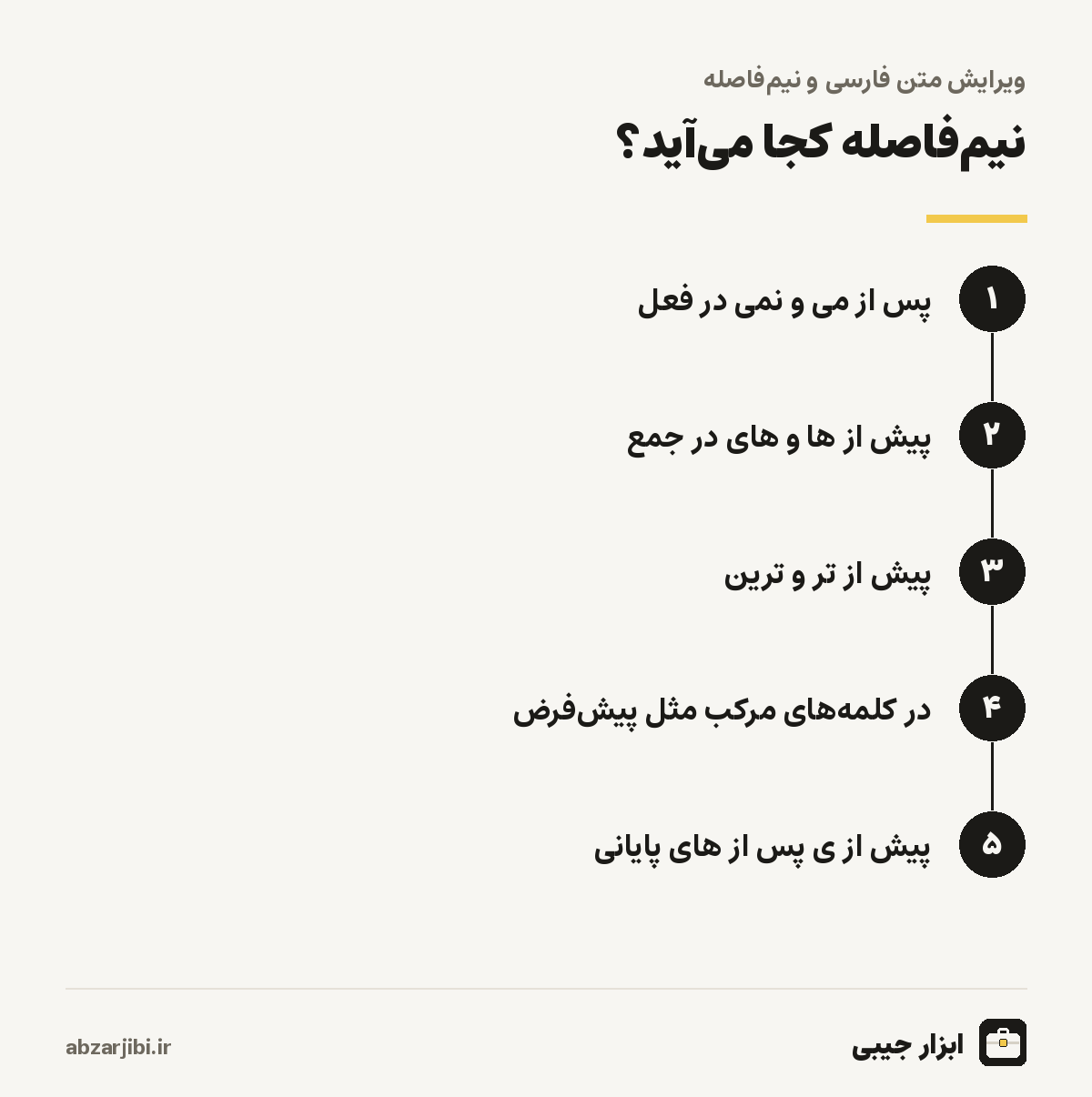 نیم‌فاصله کجا می‌آید؟