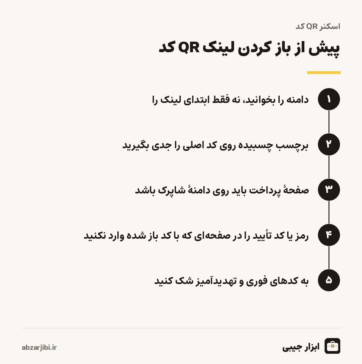 پیش از باز کردن لینک QR کد