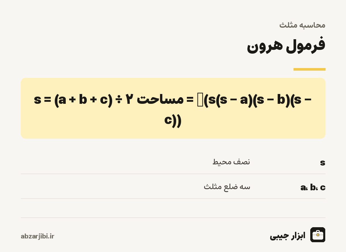 فرمول هرون